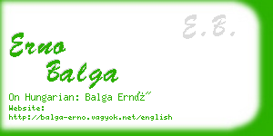 erno balga business card